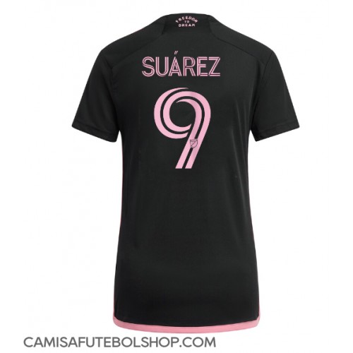 Camisa de time de futebol Inter Miami Luis Suarez #9 Replicas 2º Equipamento Feminina 2024-25 Manga Curta